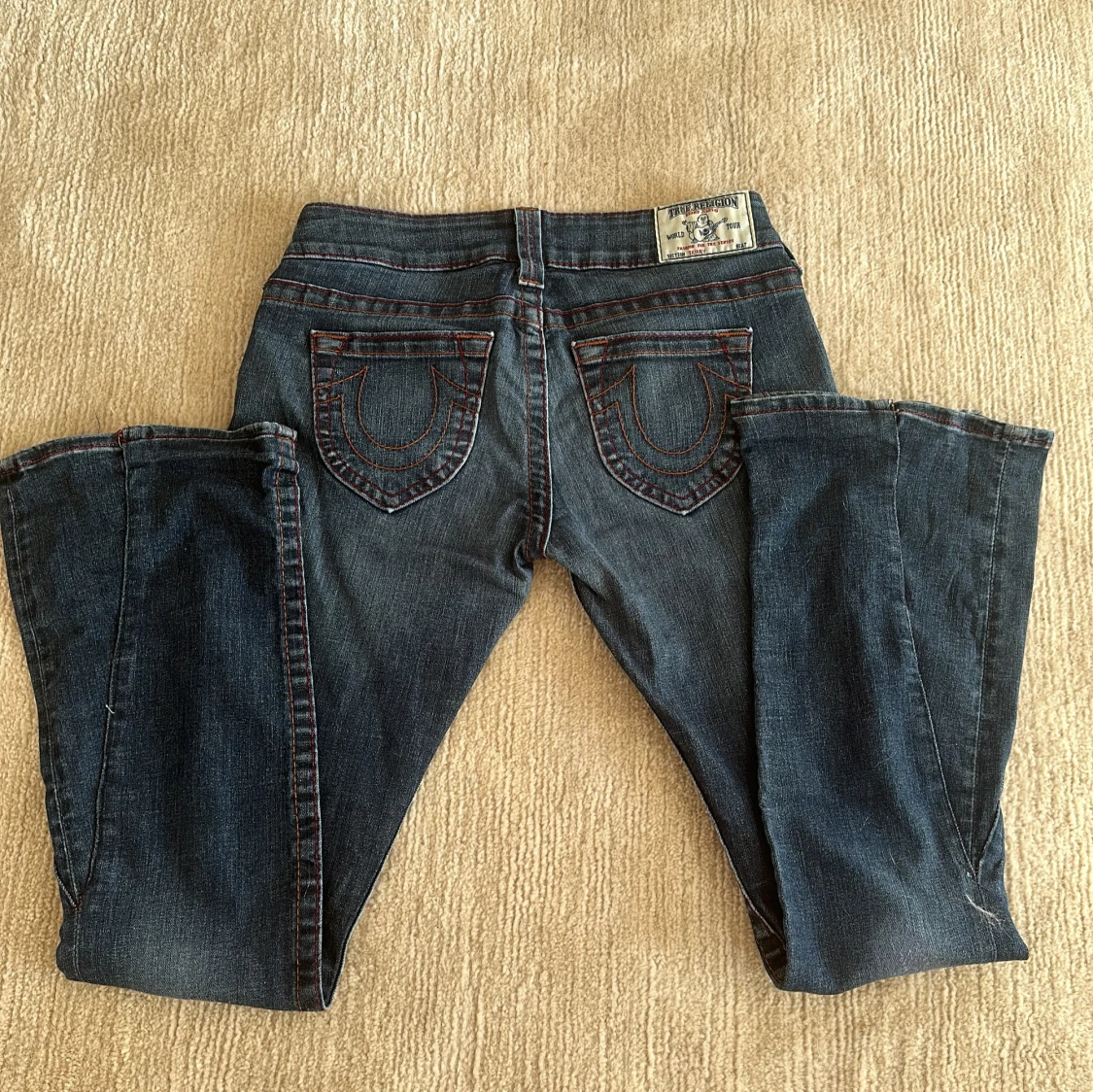 Vintage True Religion bootcut jeans blå, stl 27