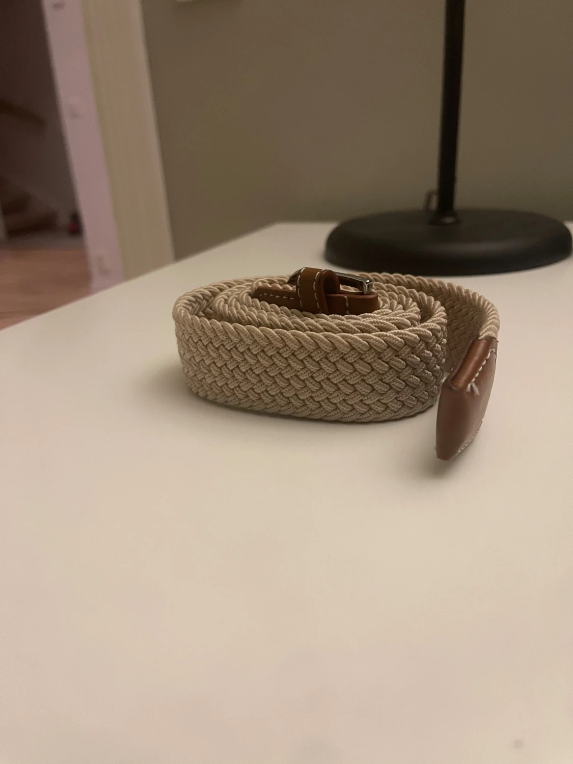 Flätade bälte beige  - 1