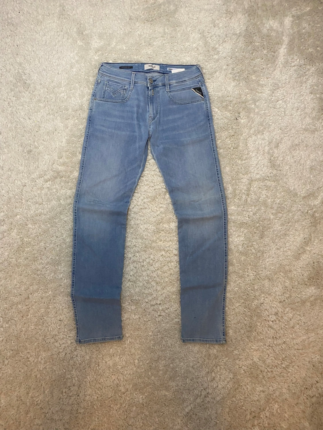 Ljusblå Replay Anbass jeans  - 1