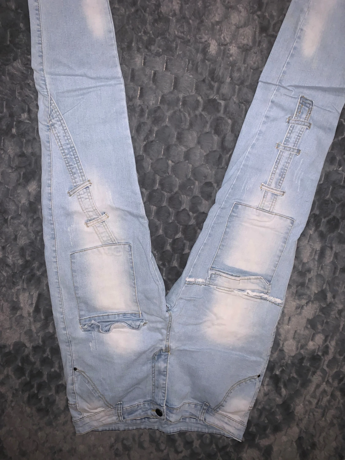 Ljusblå cargopants i jeans, storlek 34 - 2