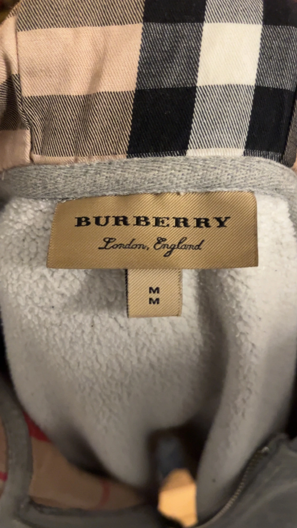 Grå Burberry hoodie med dragkedja - 2
