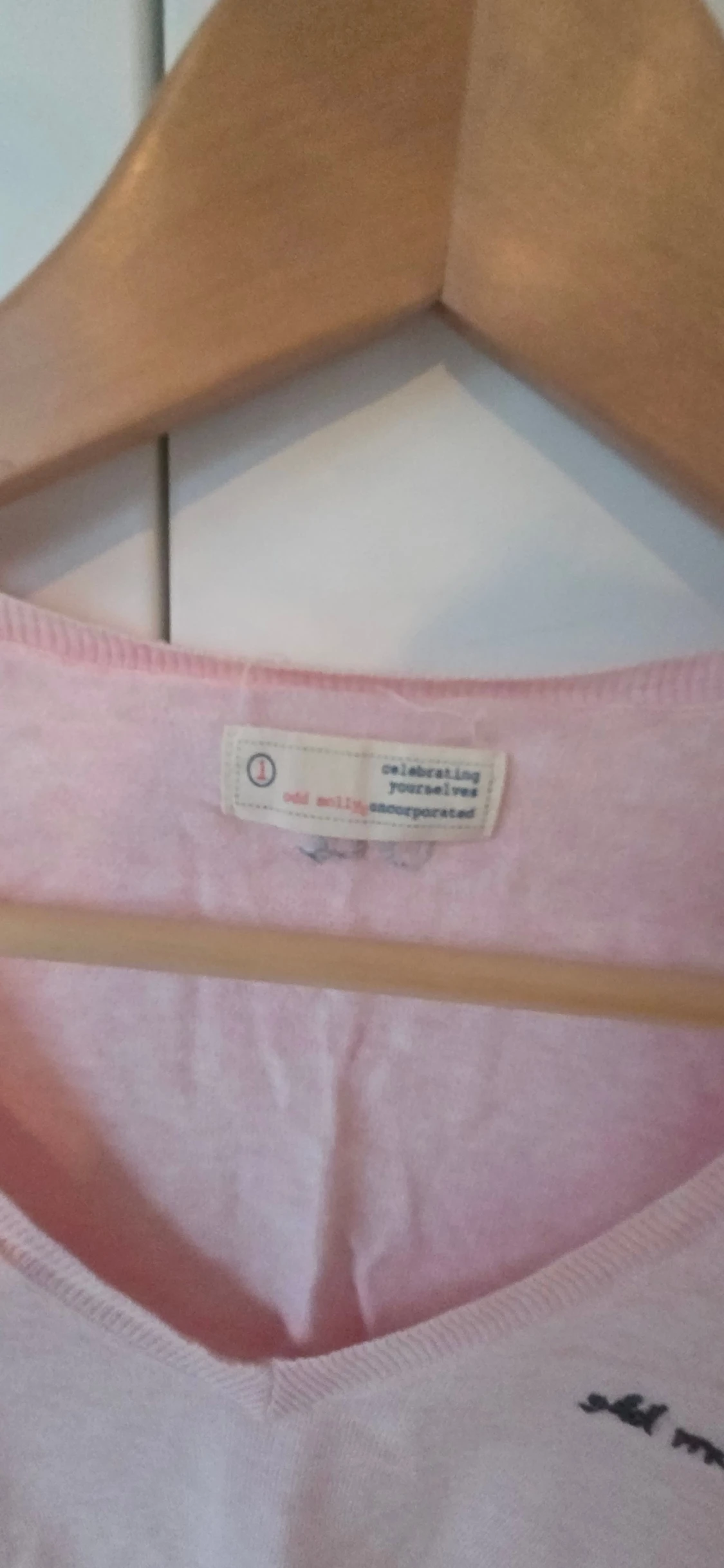 Rosa v-ringad tröja Odd Molly - 3