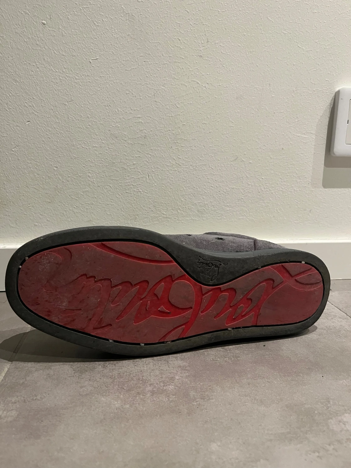 Christian louboutin skor utan spikar mörkgrå - 1