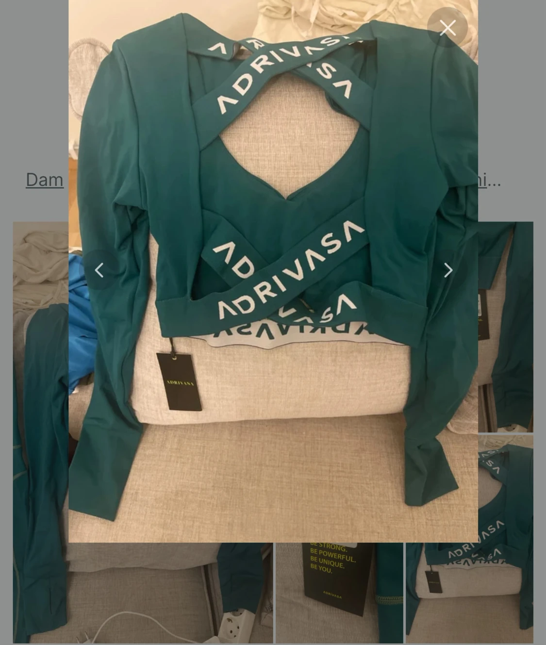 Turkos långärmad träningströja Adrivasa - 1