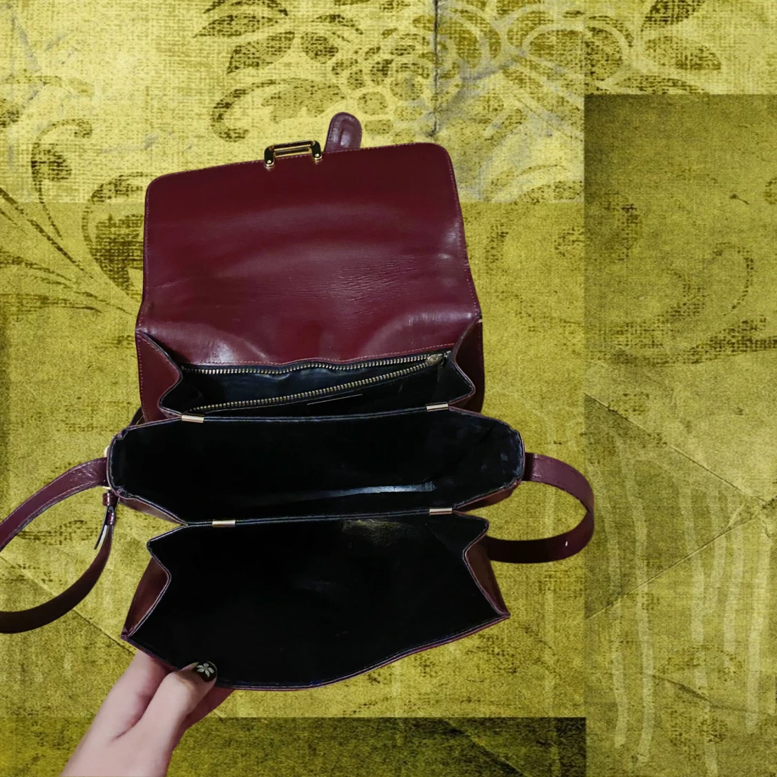  axelväska i skinn - 2