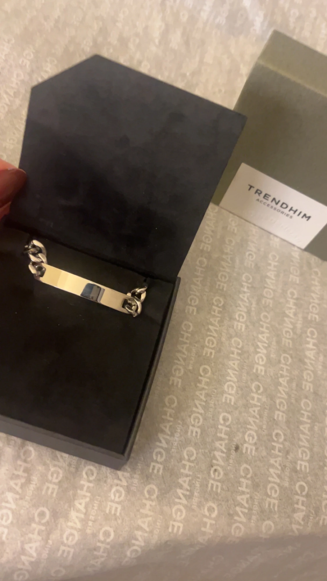 Silverarmband med graverat D - 2