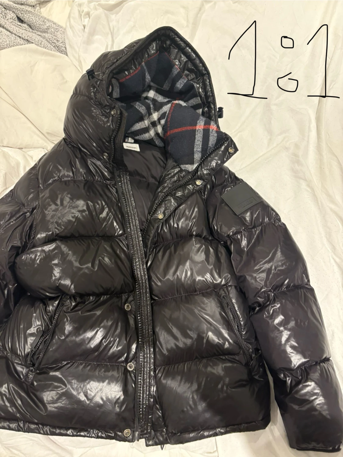 Svart pufferjacka från Burberry