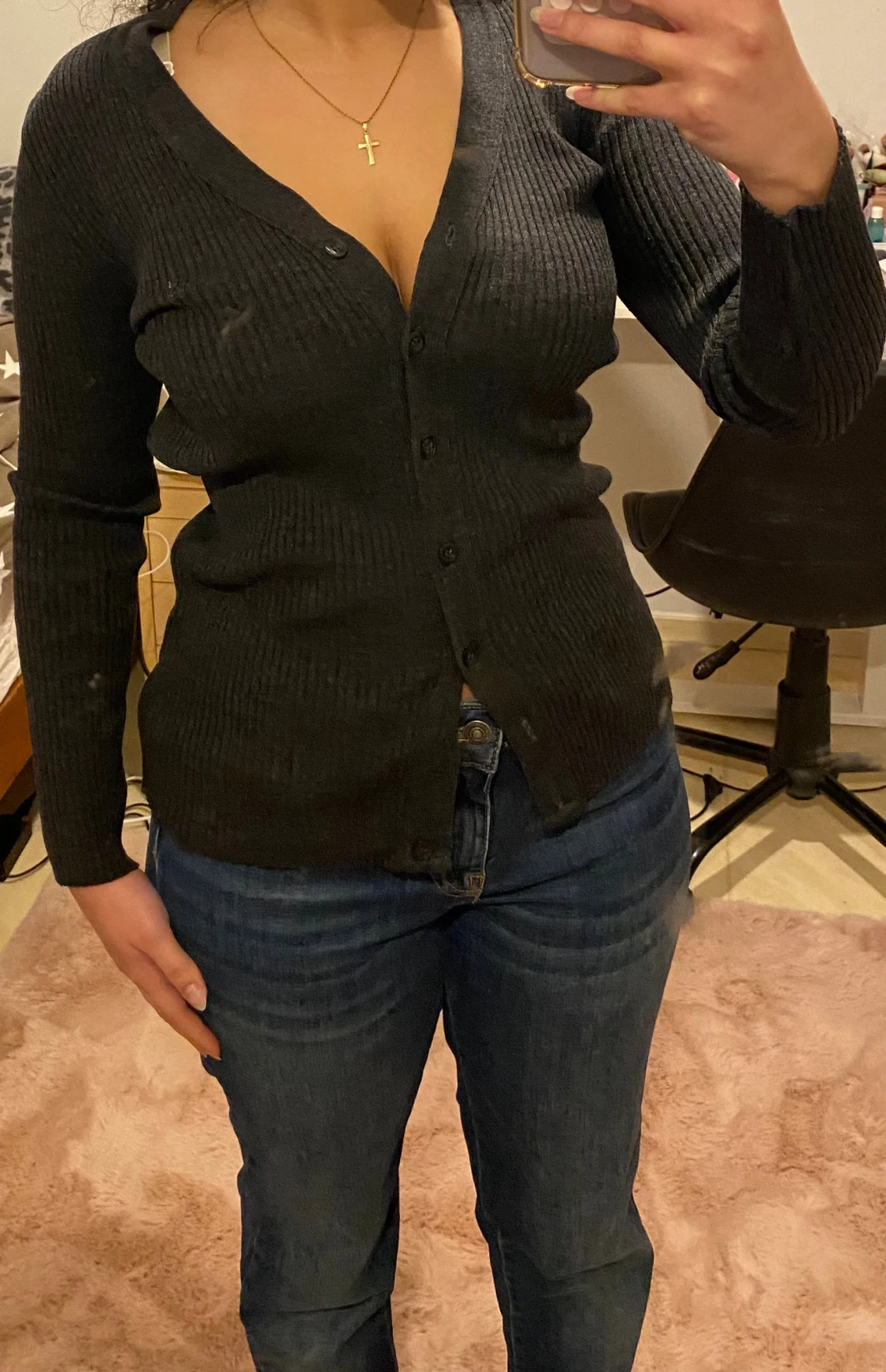 Kabelstickad tröja - 1