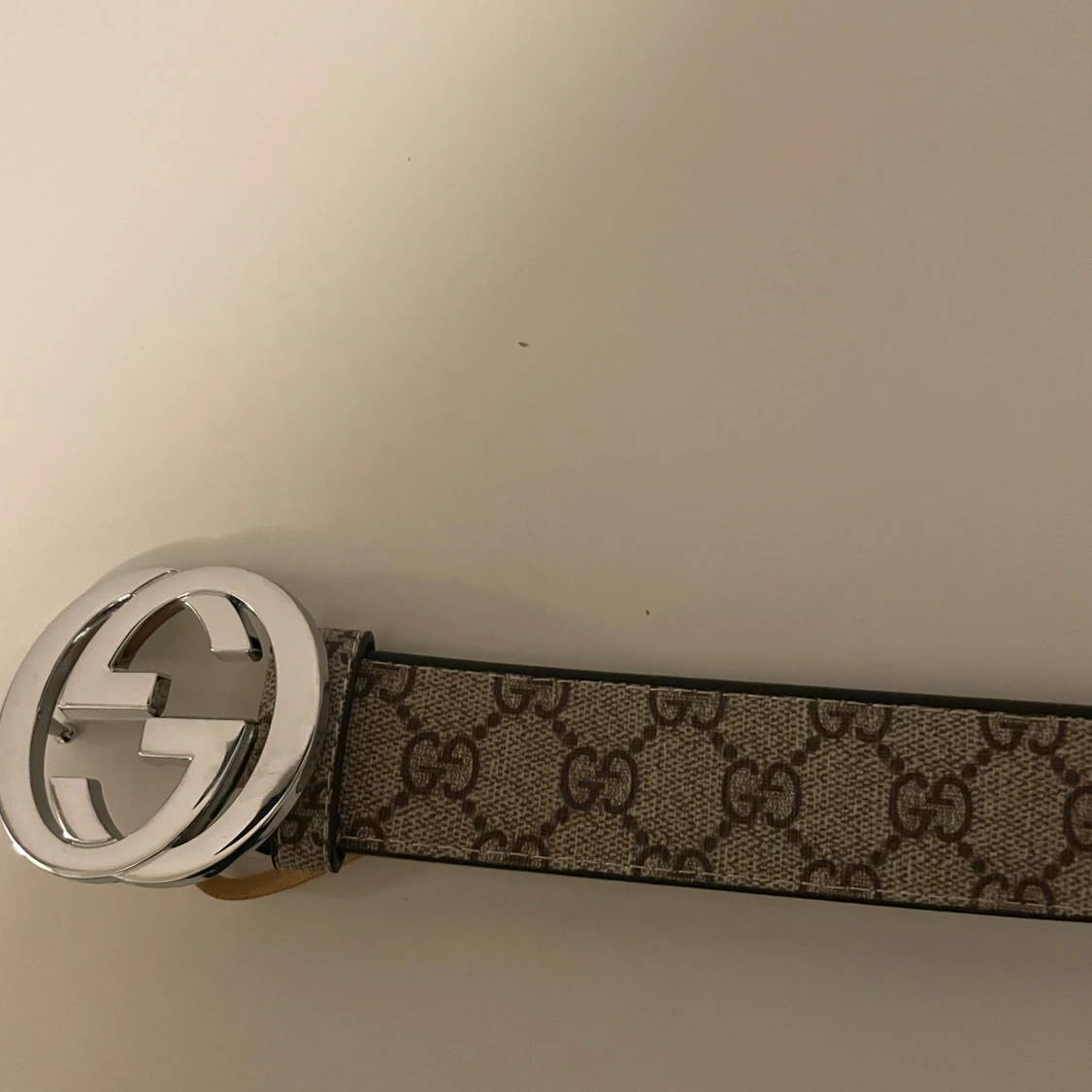 Beigt bälte med silver spänne - 2