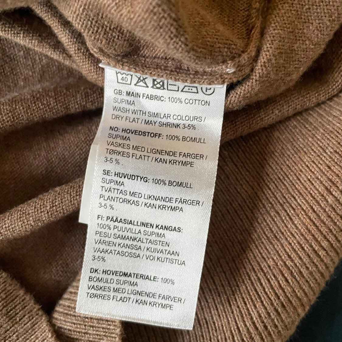 Beige bomullströja från Dressmann - 3