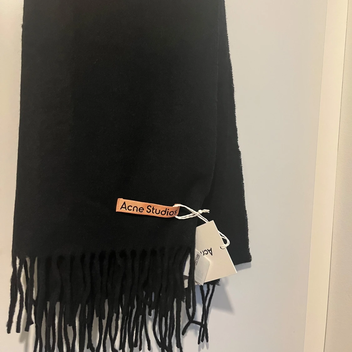 Acne Studios Ny 200x45 cm svart 100% ull halsduk scarf ny med etikett