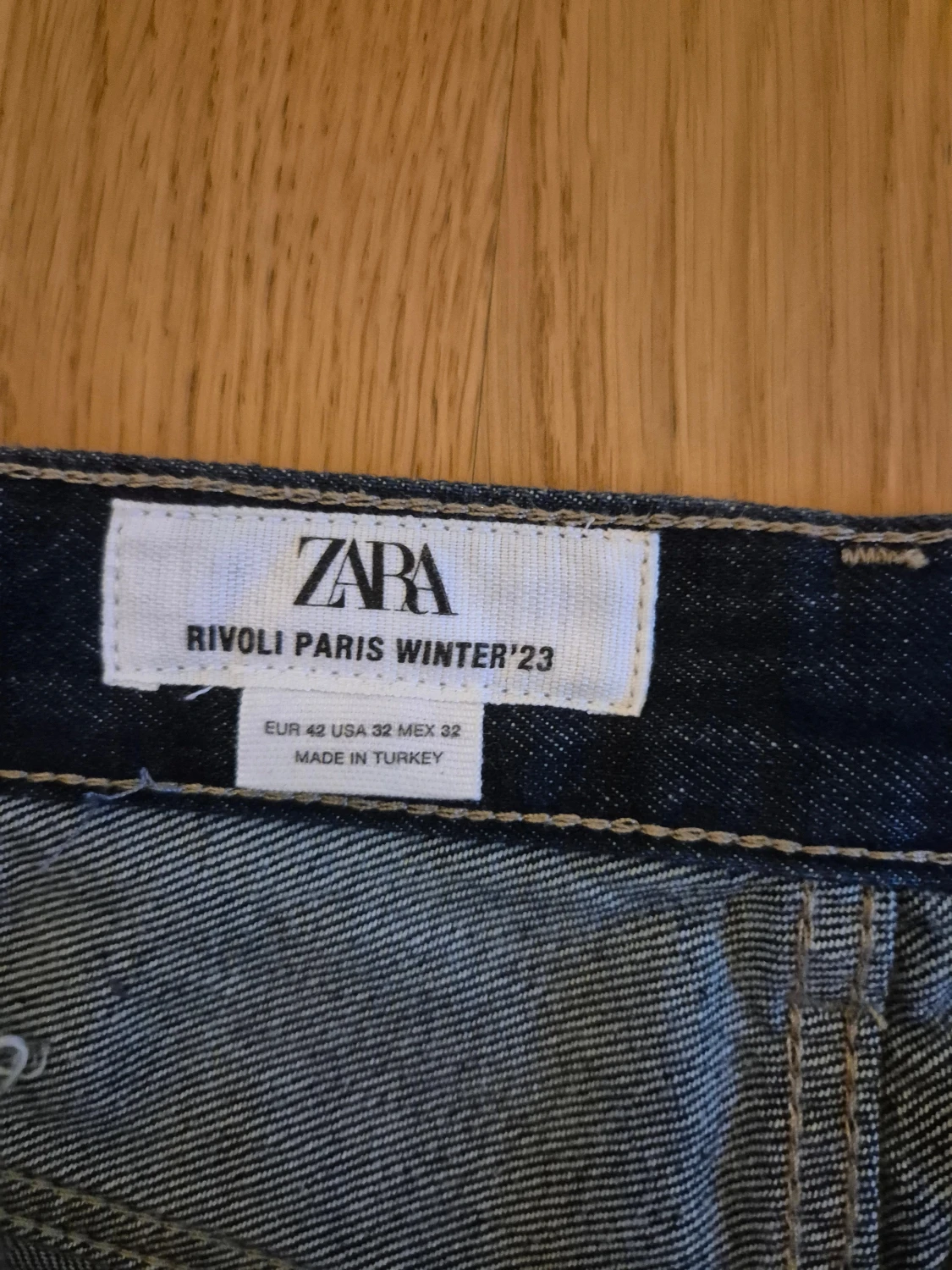 Mörkblå straight jeans från Zara - 2
