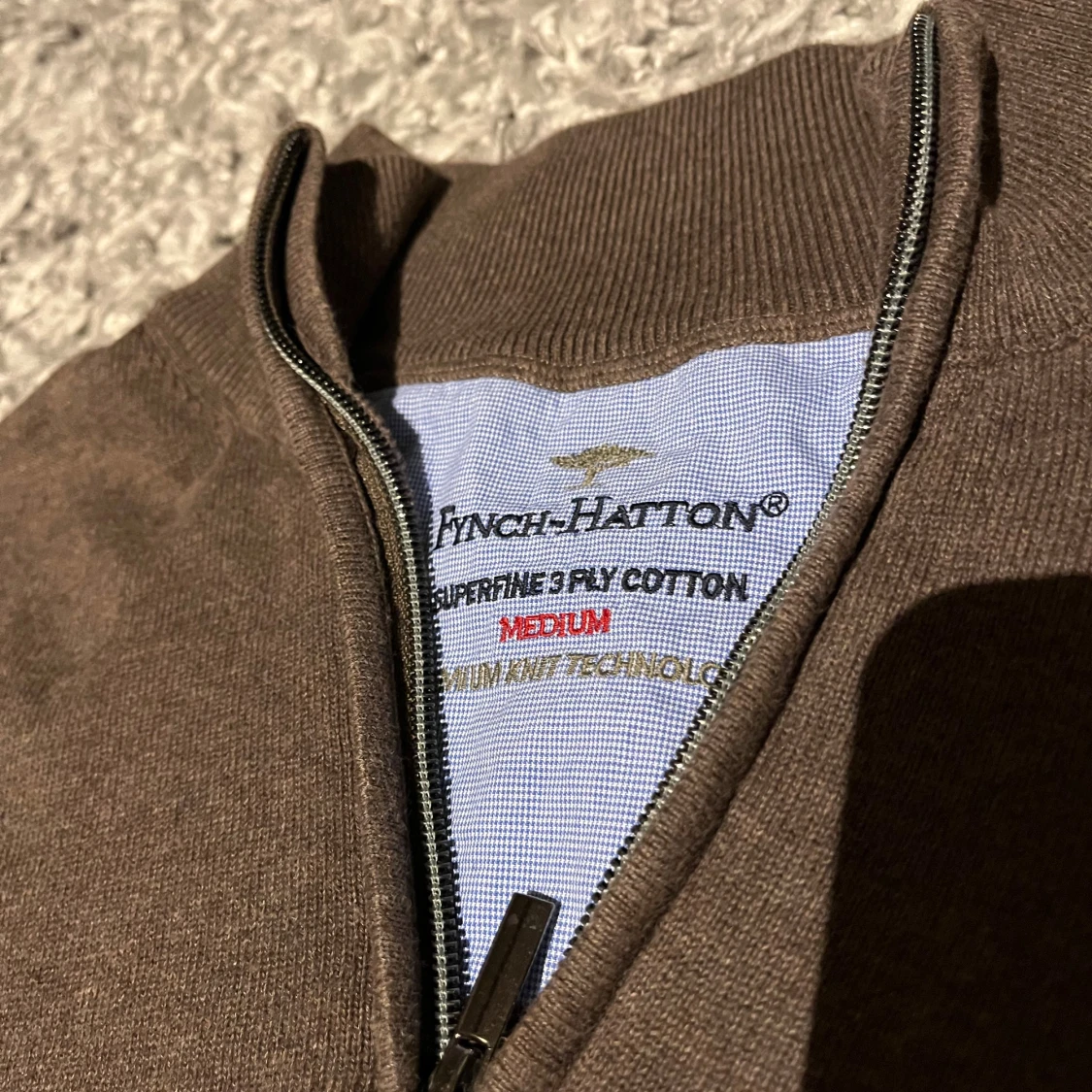 Brun half zip-tröja från Fynch-Hatton - 4