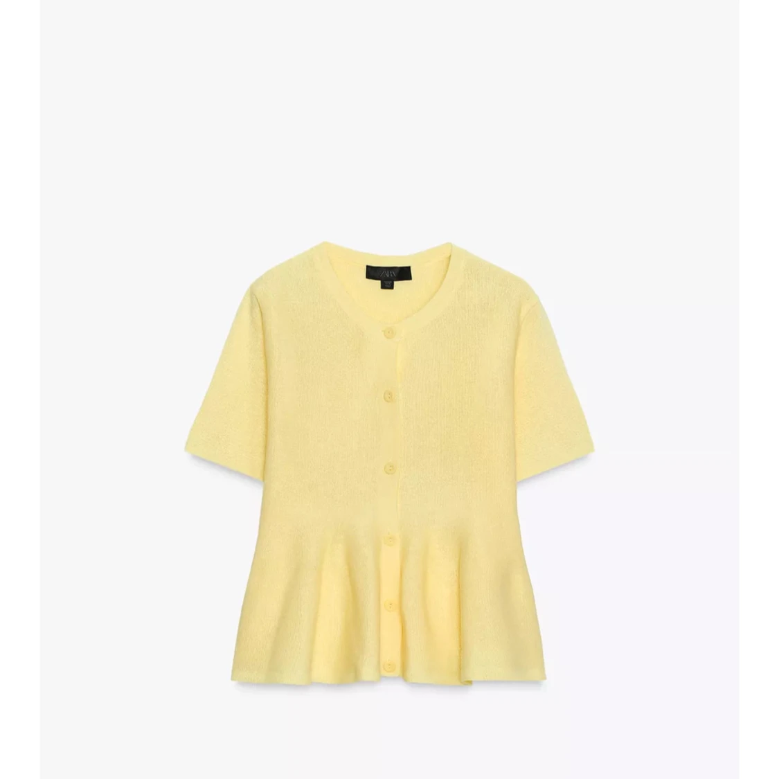 Gul blus med volang från Zara - 2