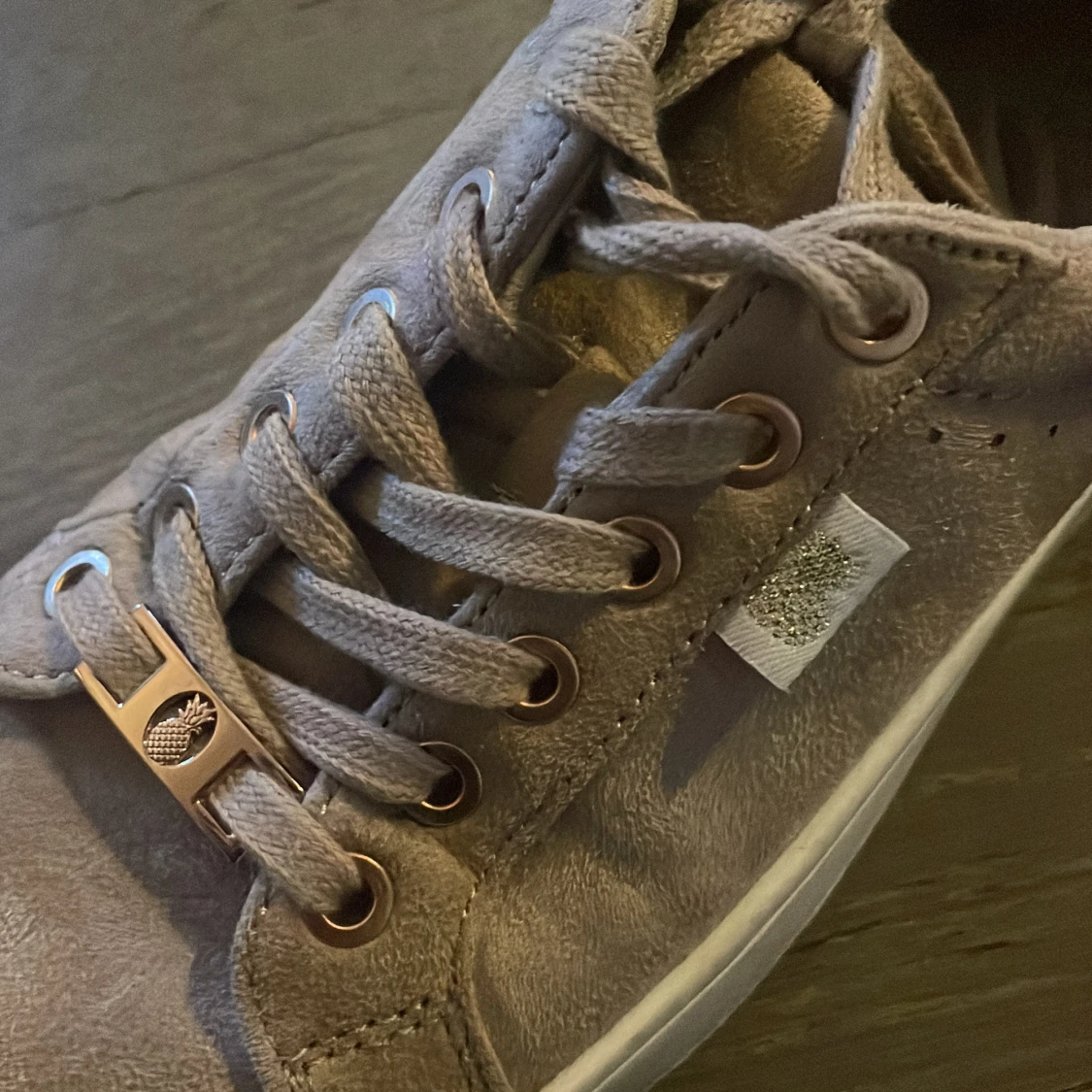 Beige sneakers med plattformssula - 3