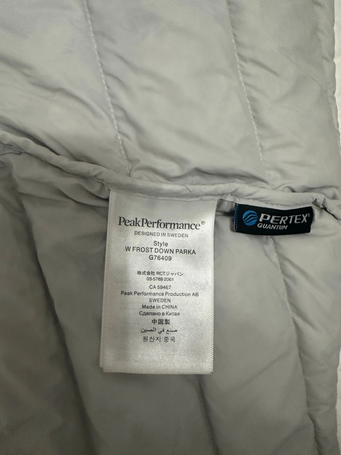 Vit dunjacka Peak Performance XS - 4