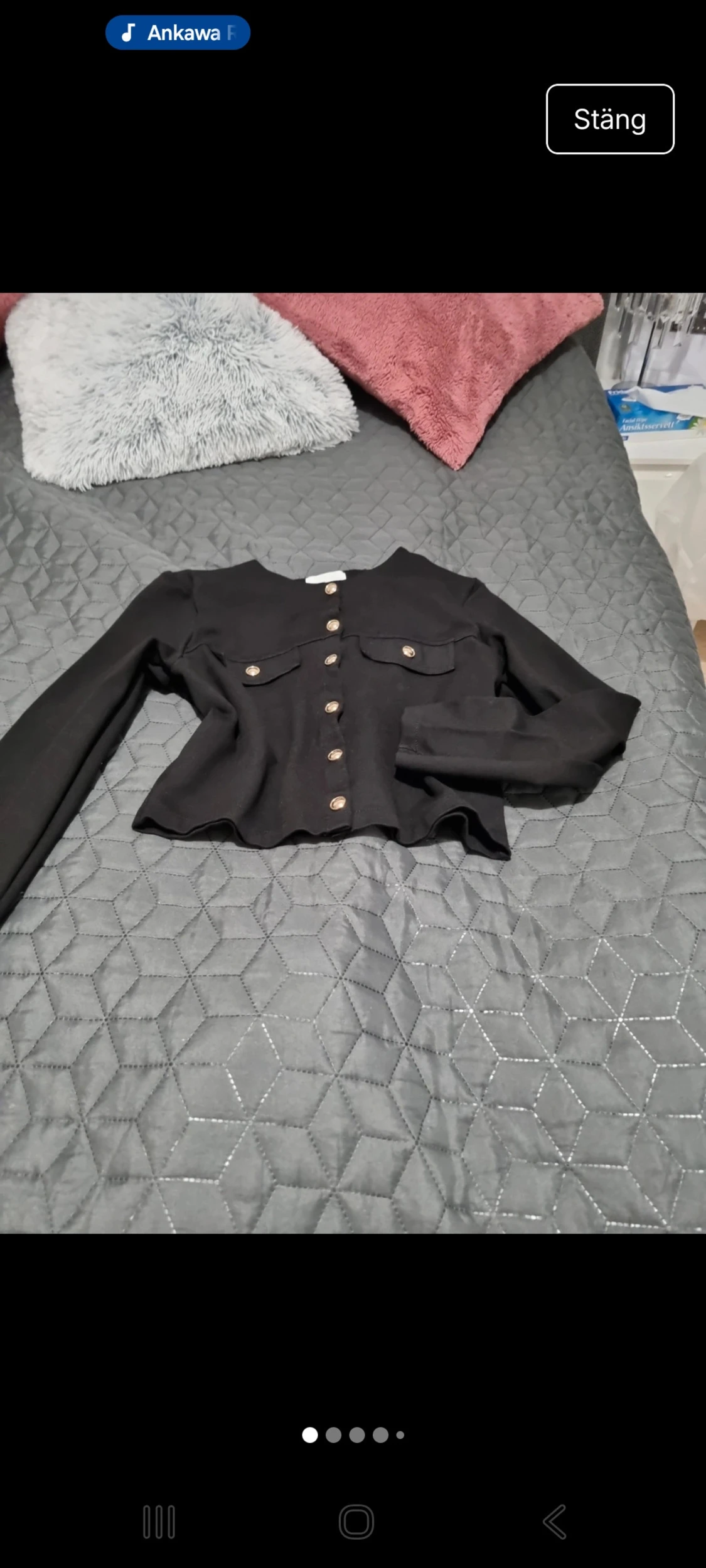 Svart kofta med guldknappar H&M - 3