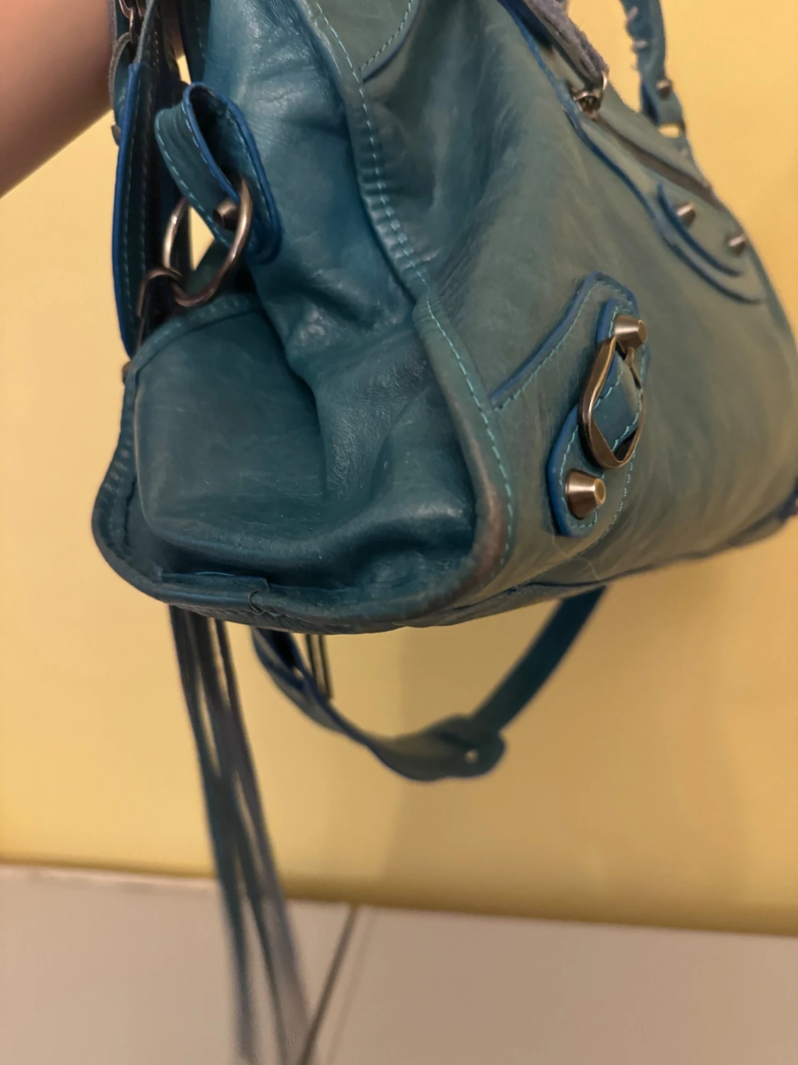 Blå Balenciaga City handväska i skinn - 4