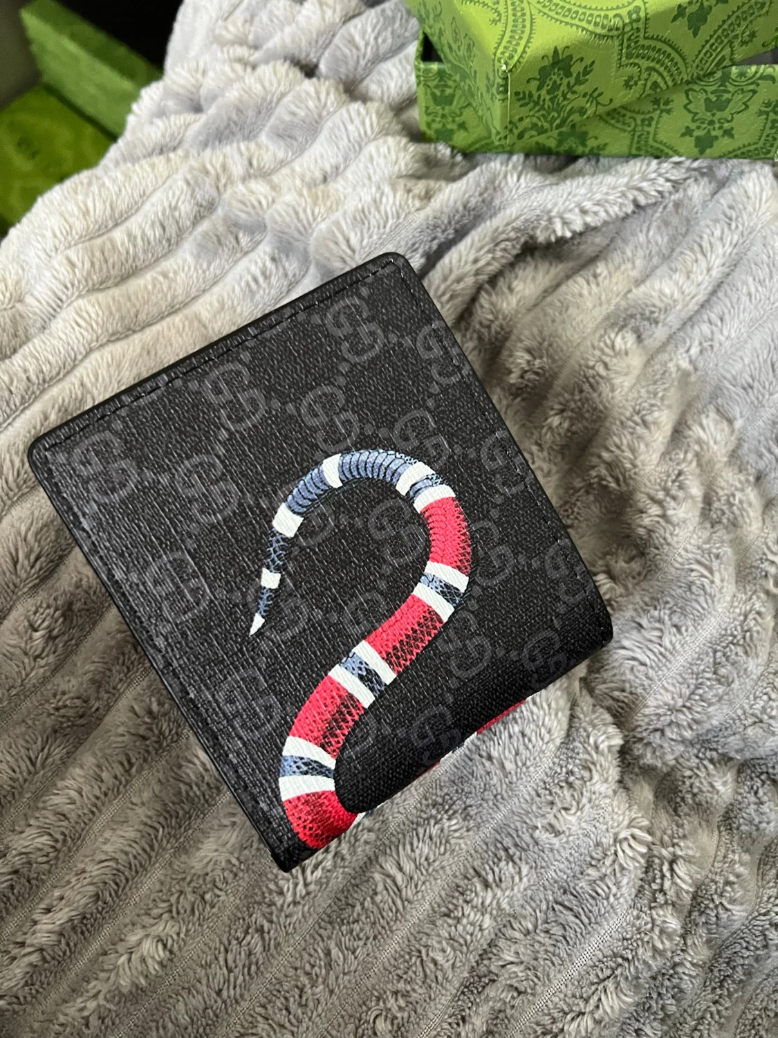 Svart/beige tiger plånbok  - 5