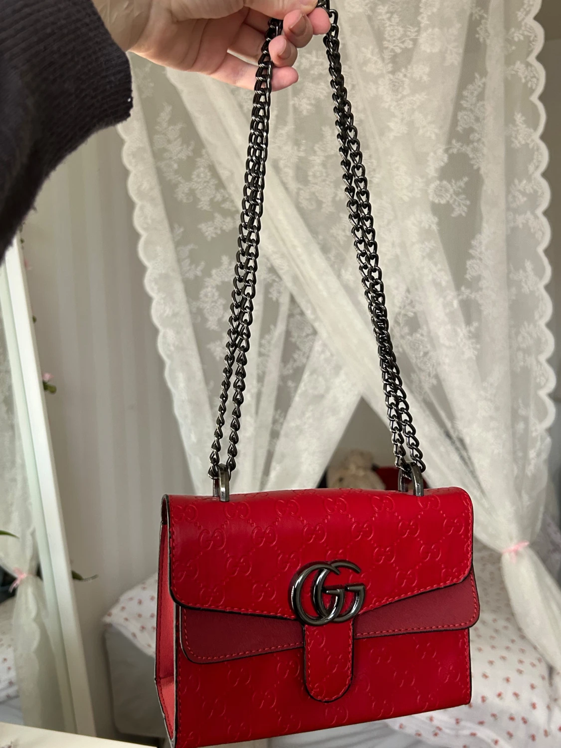 Axelväska i röd  - 2