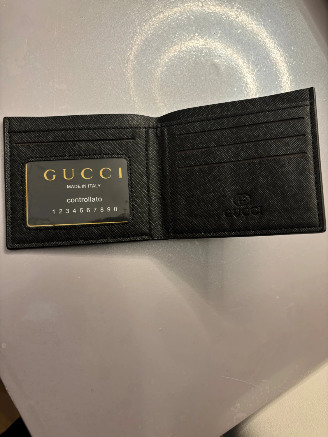 Svart Gucci bälte med GG-spänne - 2