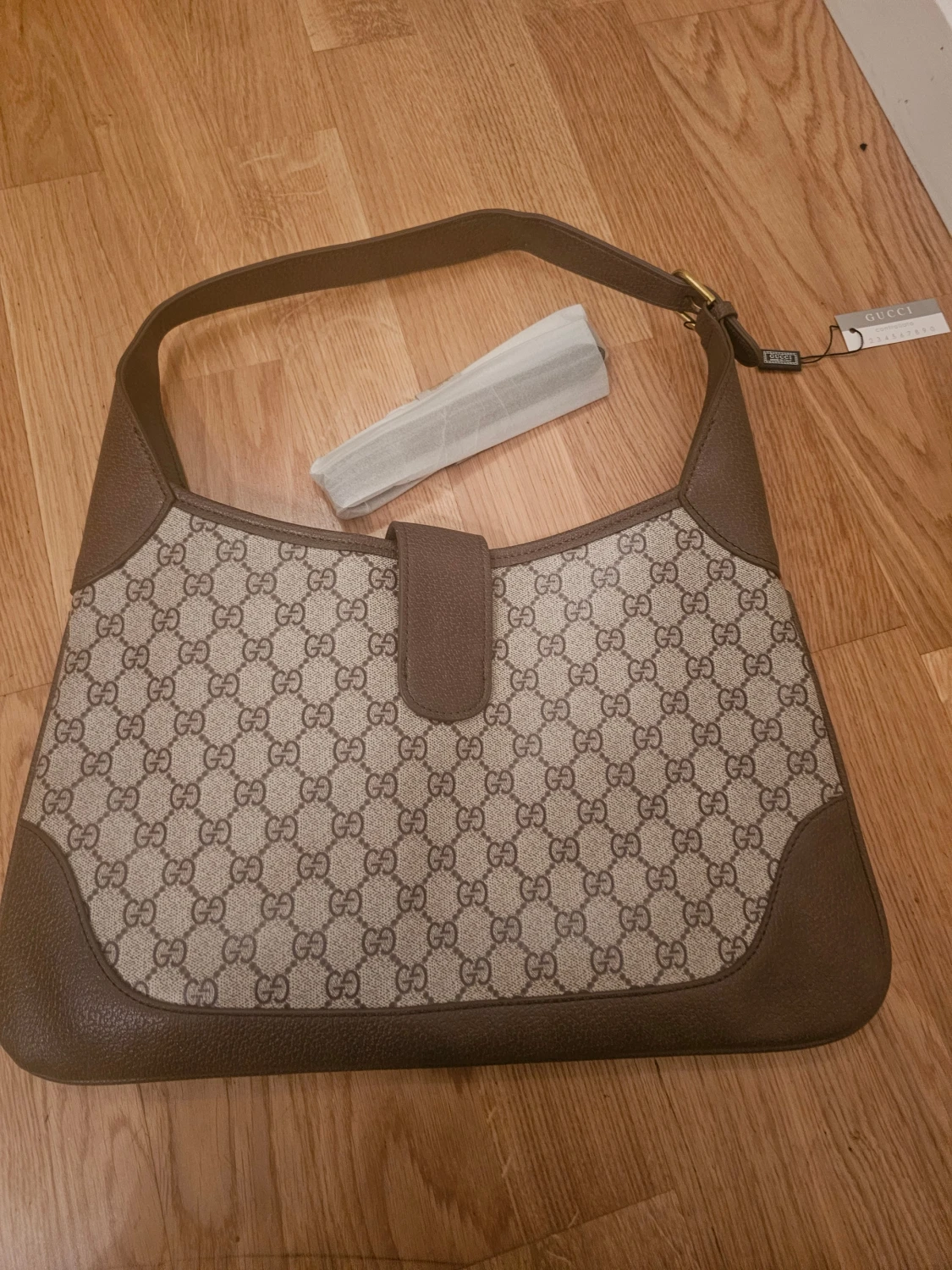 axelväska med GG-mönster - 2