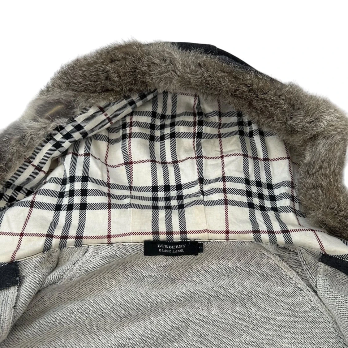 Burberry Black Label hoodie med päls - 3