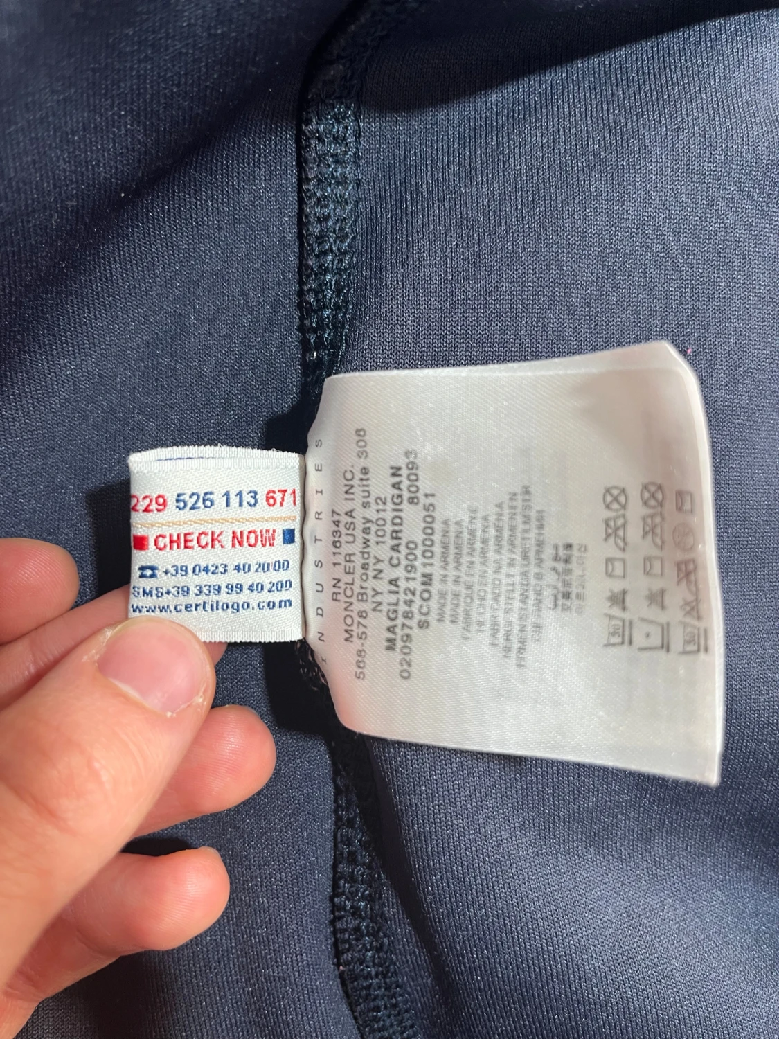 Moncler Cardigan i Navy Storlek XL [ÄKTA] - 6