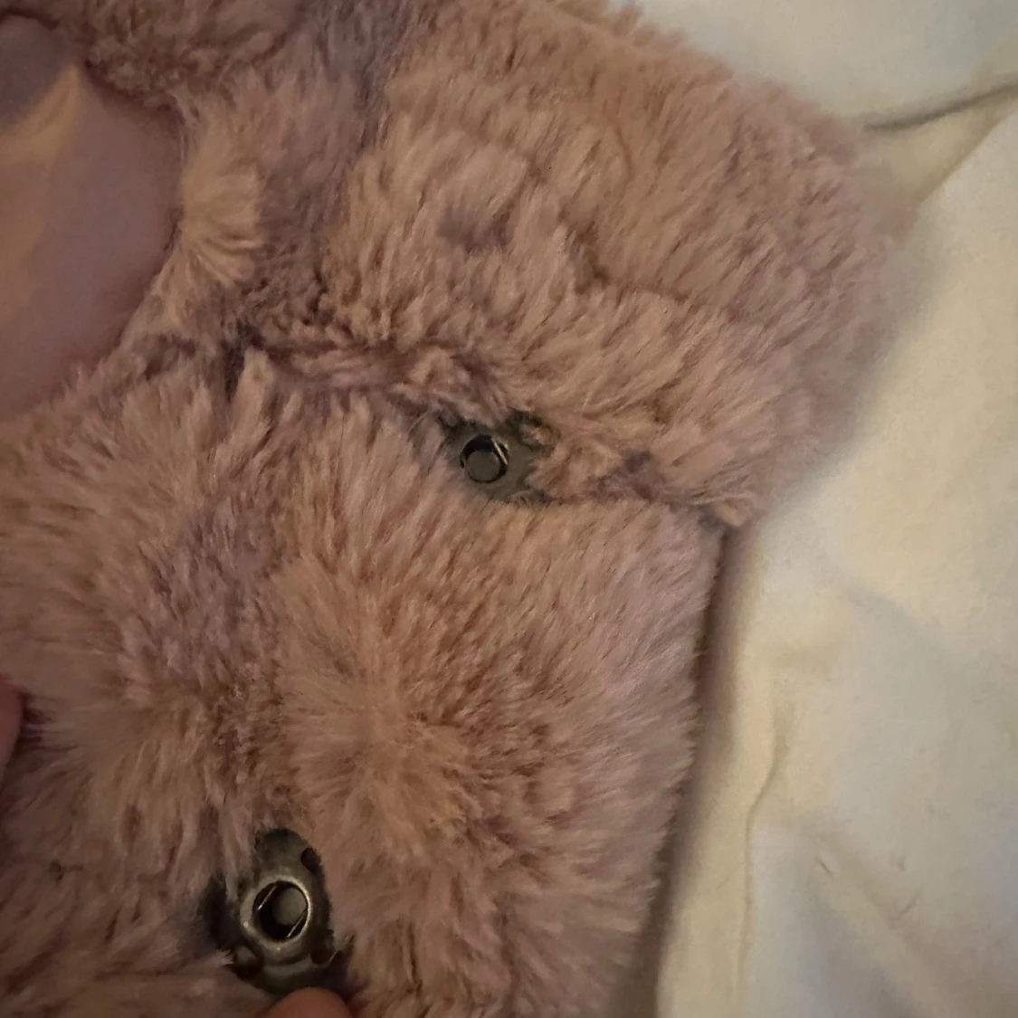 Rosa fluffig pälsjacka - 3