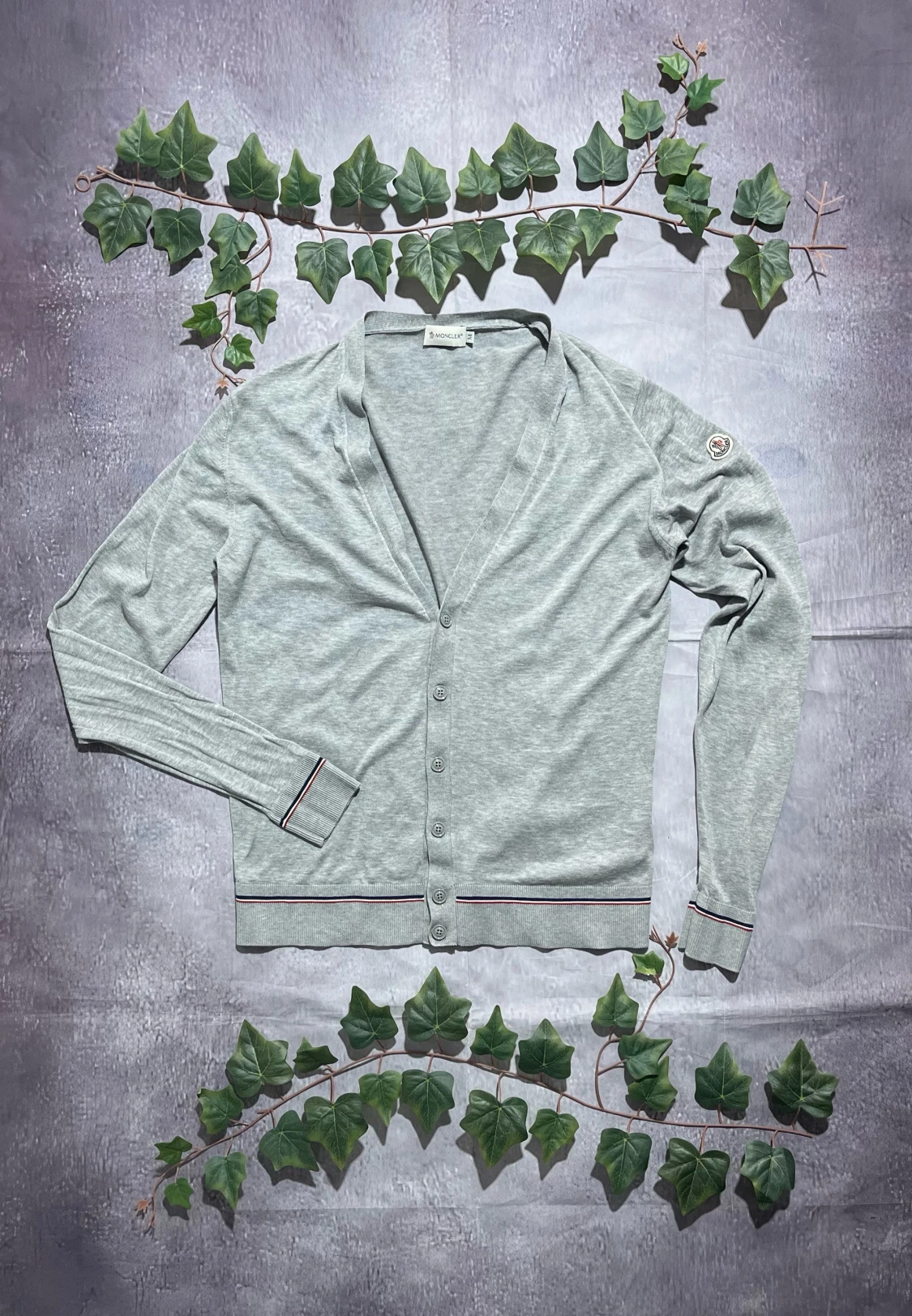 Moncler Maglia Tricot i Grå Storlek M [ÄKTA]