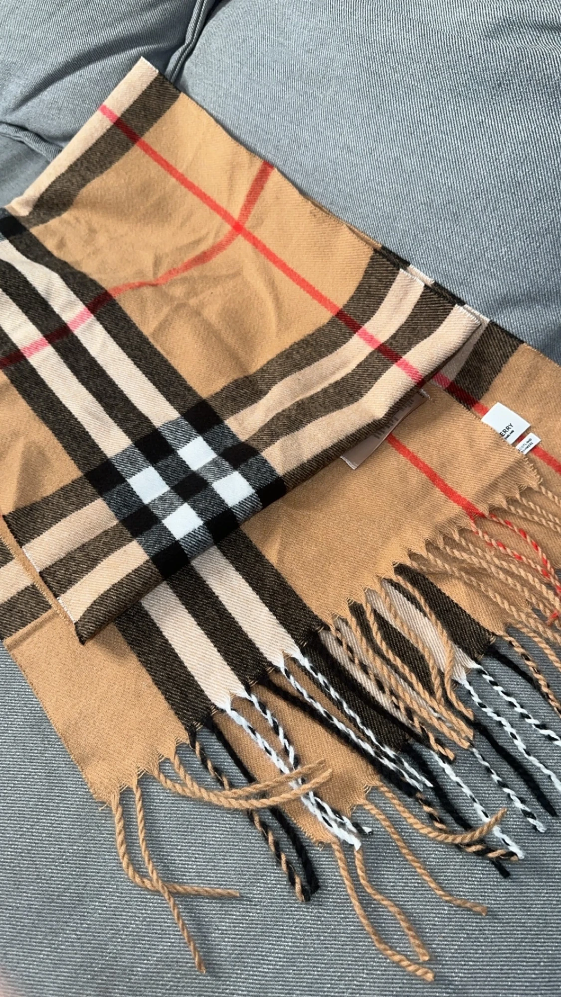 Burberry rutig halsduk i kashmir - 1