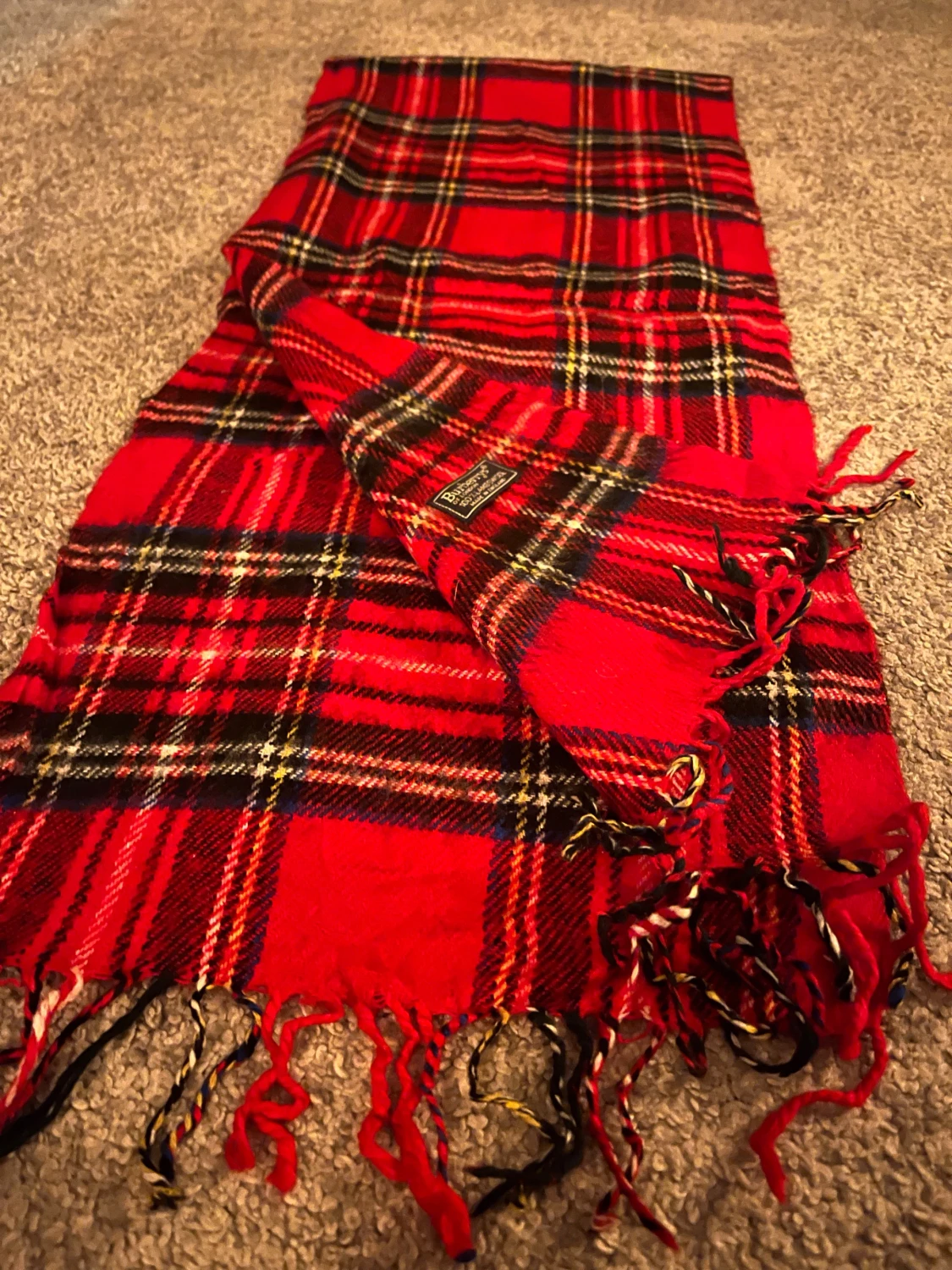 Röd rutig halsduk från Barbour - 1