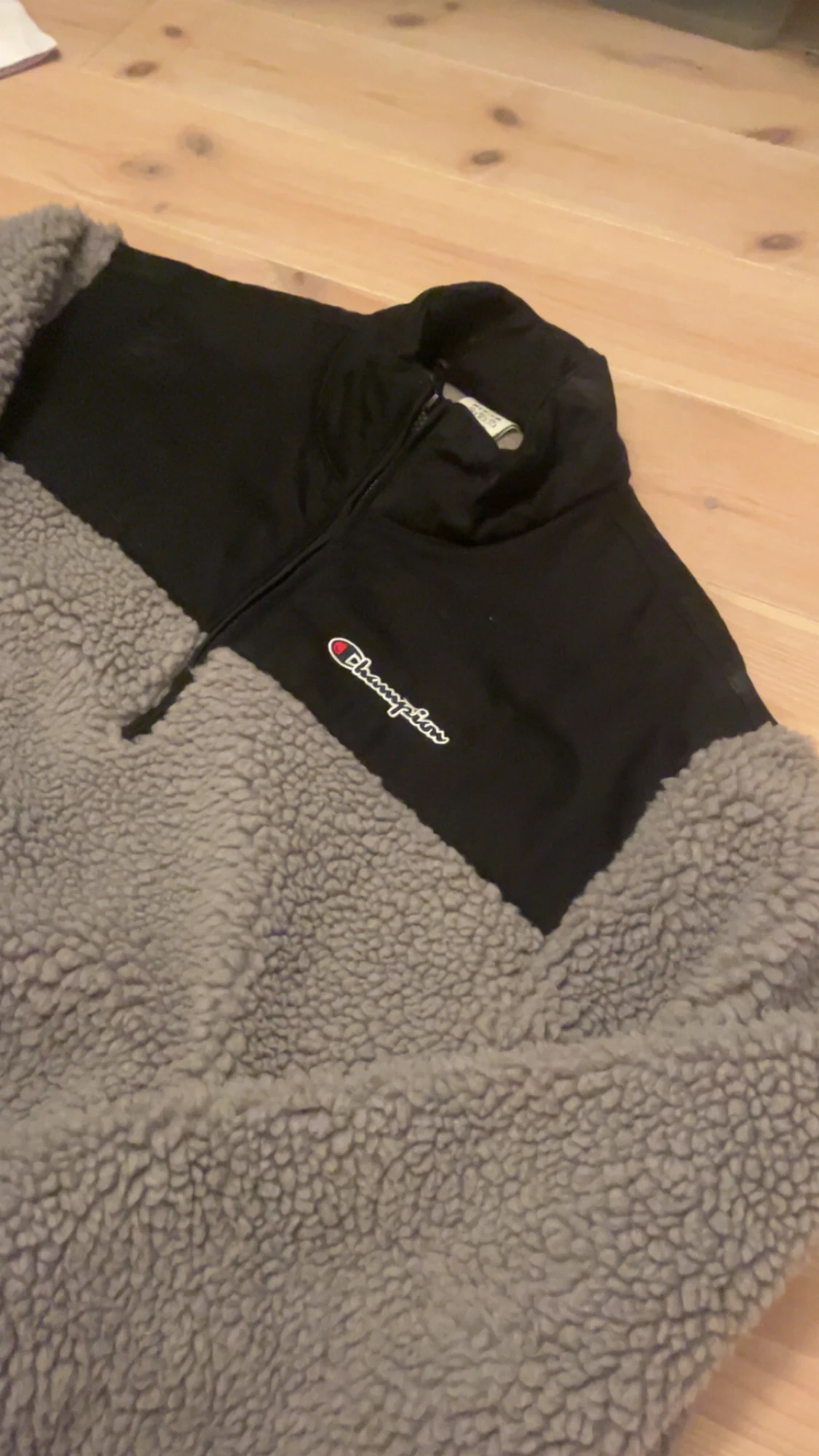 Grå champion fleece jacka  - 3