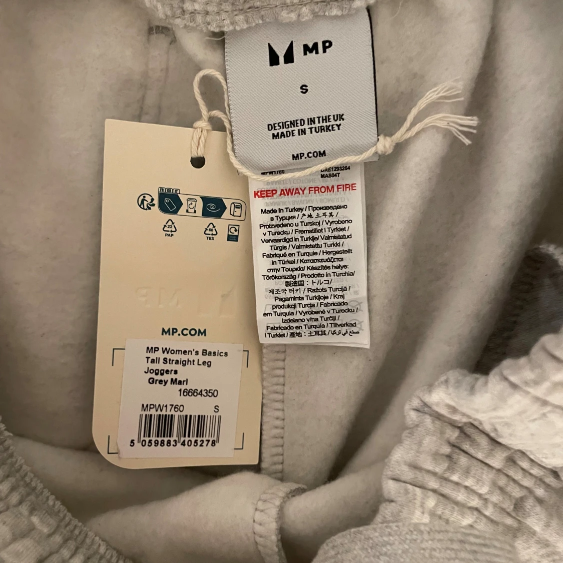 Grå raka mjukisbyxor från MP - 2