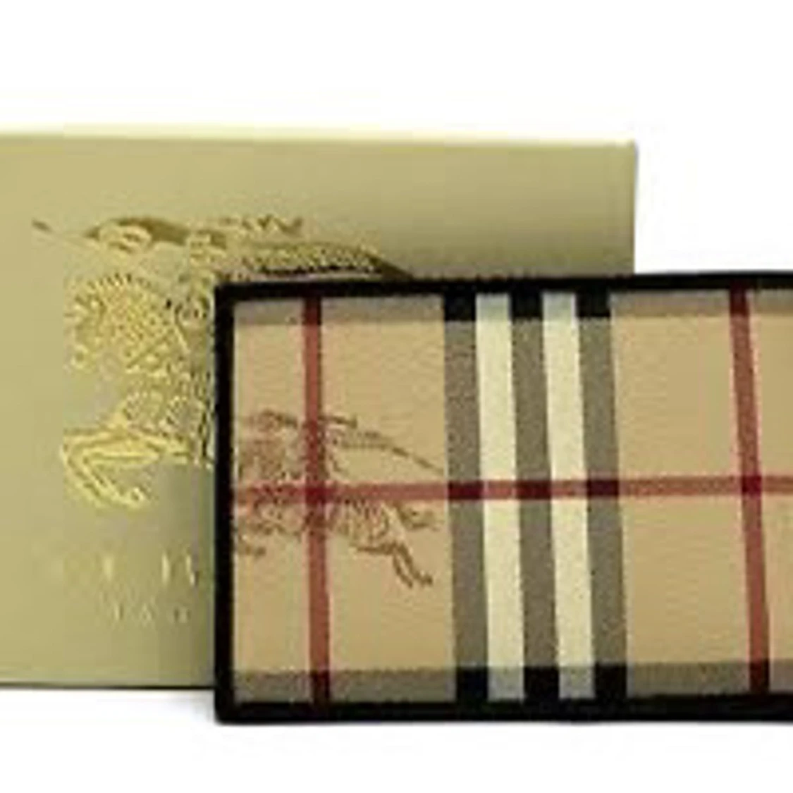 Rutig Burberry bälte med B-spänne - 1