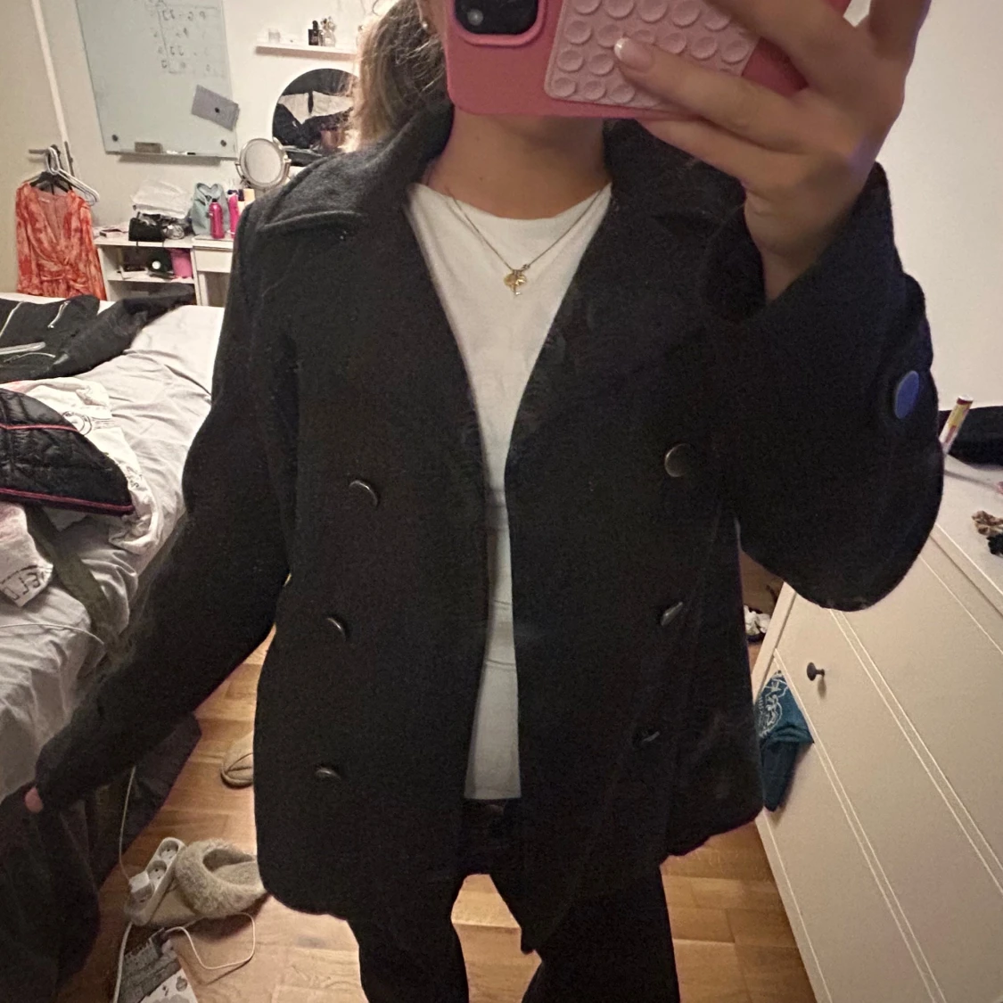 Svart skepparkavaj med knappar - 1