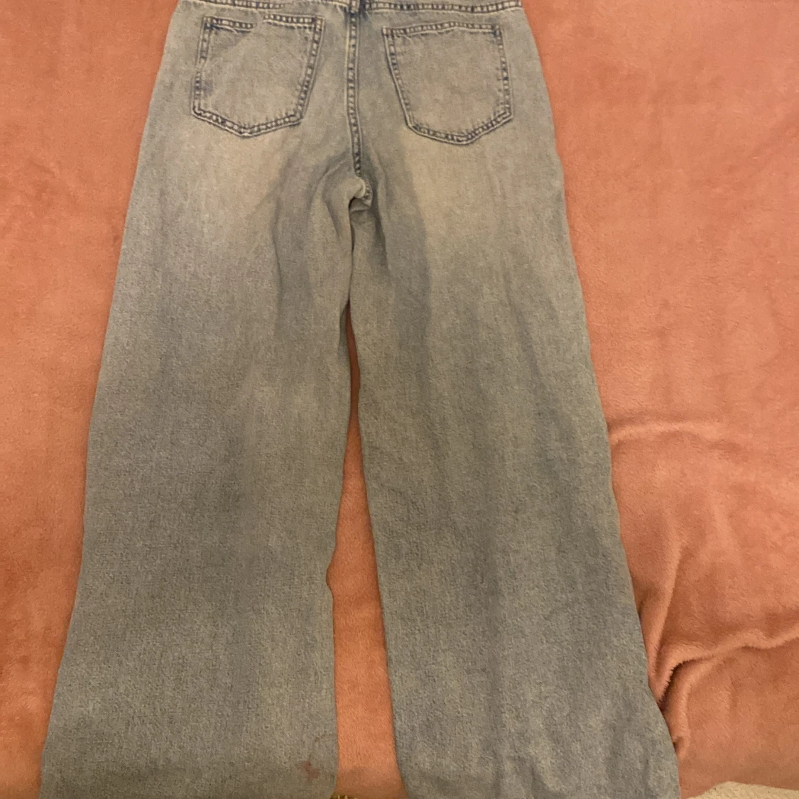 Wide ljusblå jeans med raka ben - 1