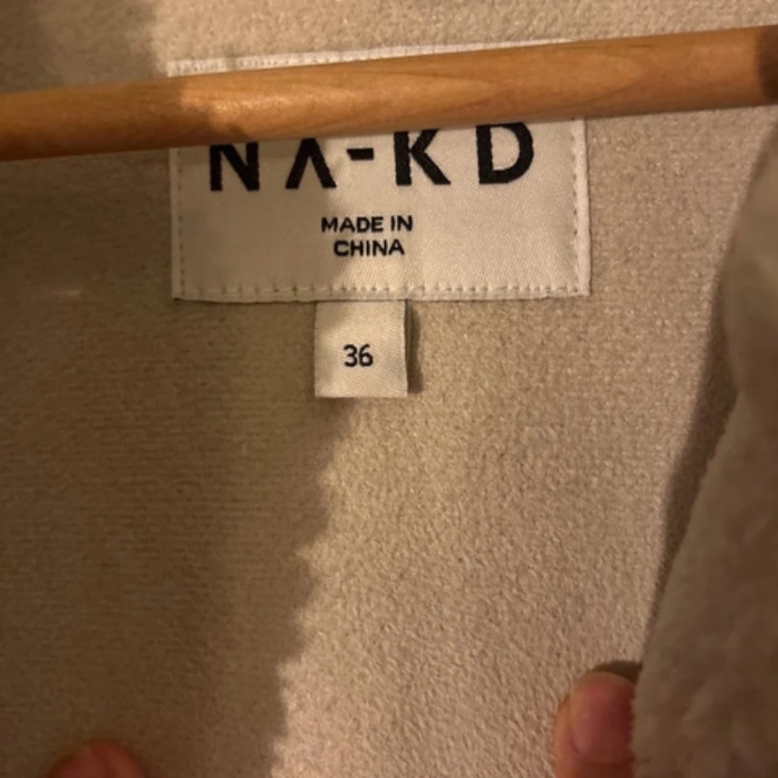 Beige teddyjacka från NA-KD, stl 36 - 2