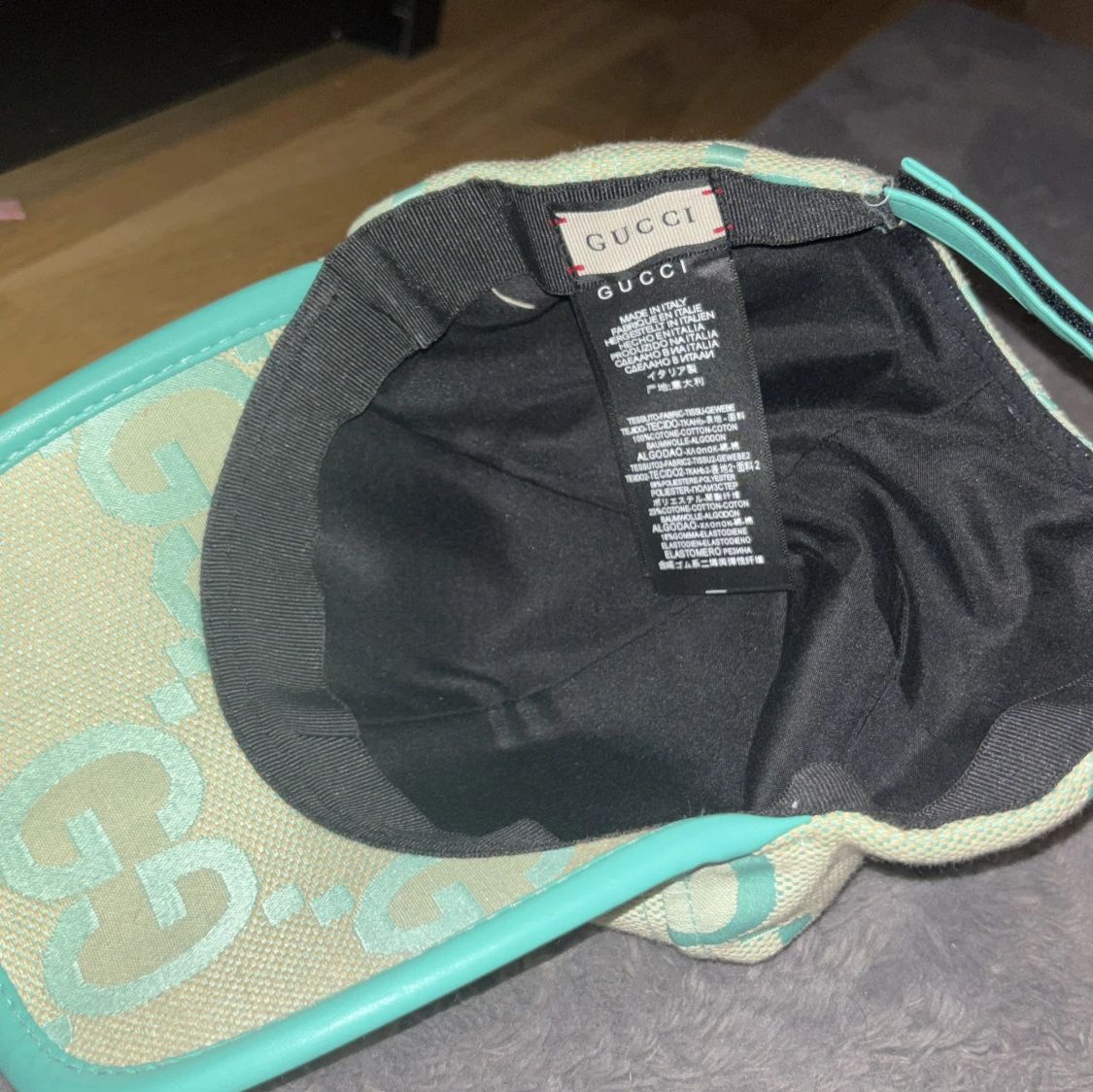 Mintgrön keps från Gucci - 1