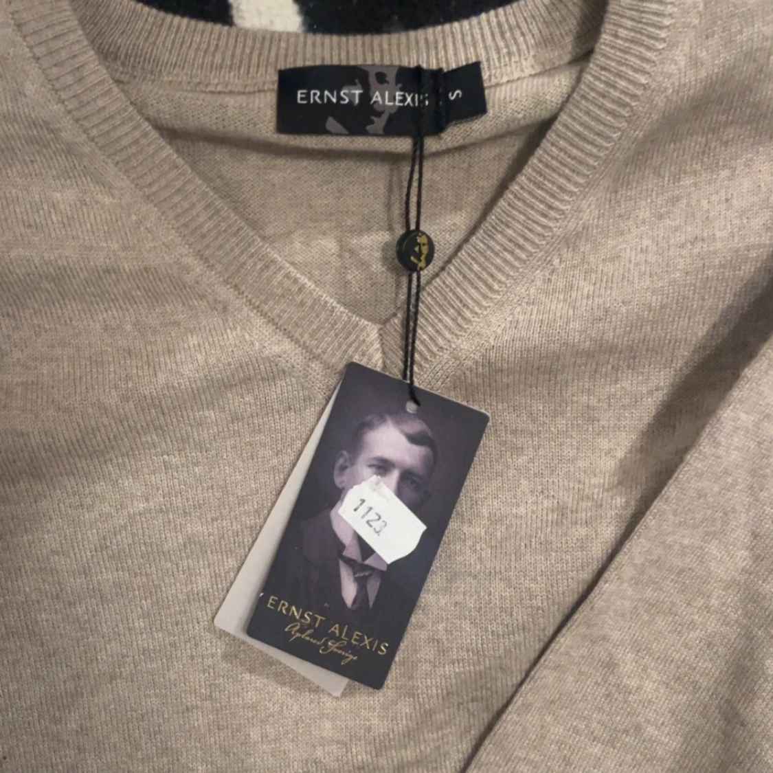 Beige tröja från Ernst Alexis 100% merino ull - 2