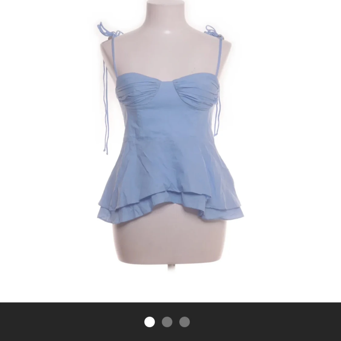 Ljusblå linnetopp från Zara XS