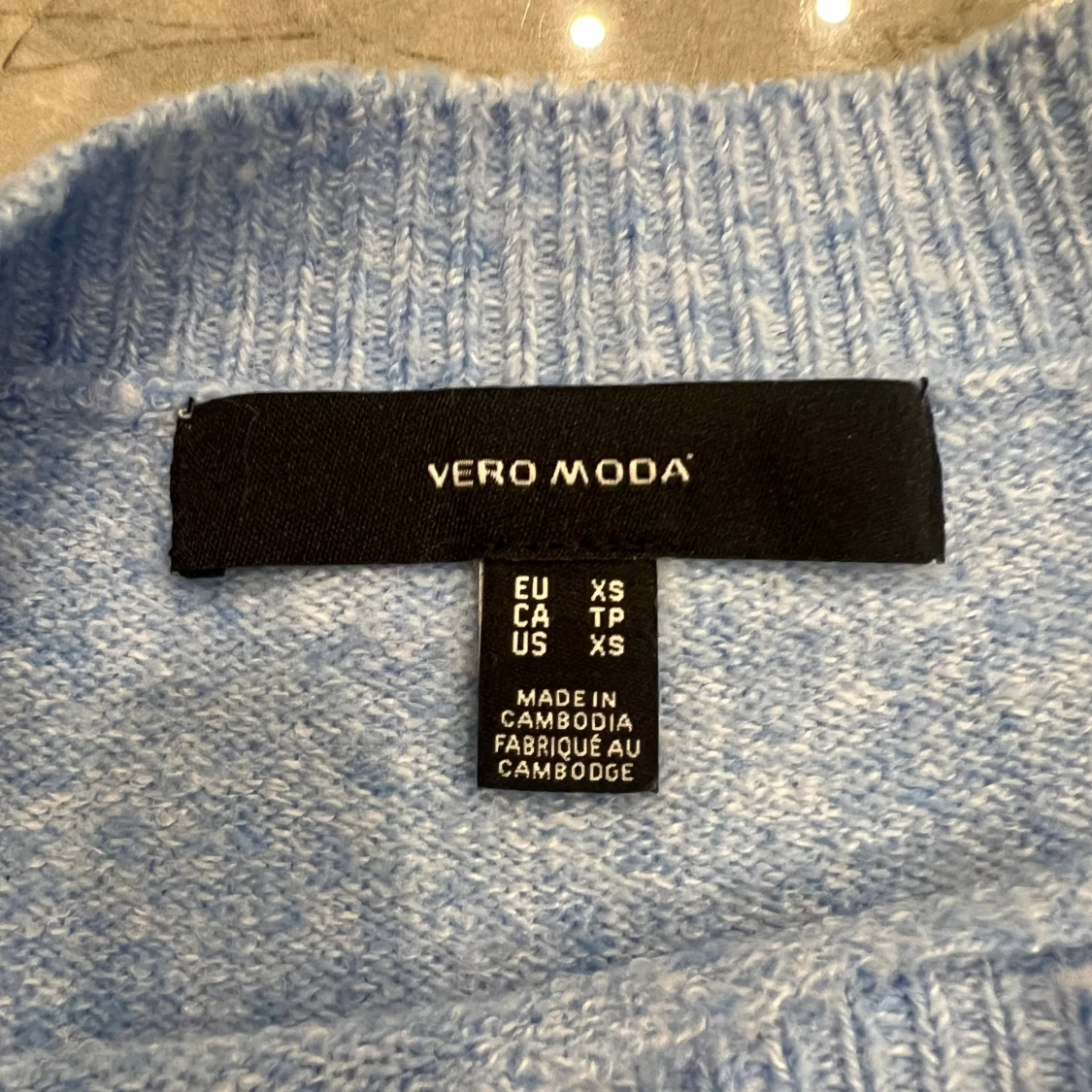 Ljusblå stickad tröja Vero Moda XS - 1