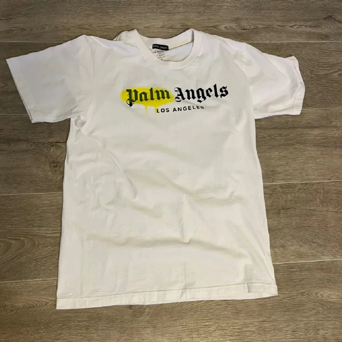 Vit Palm Angels t-shirt med tryck