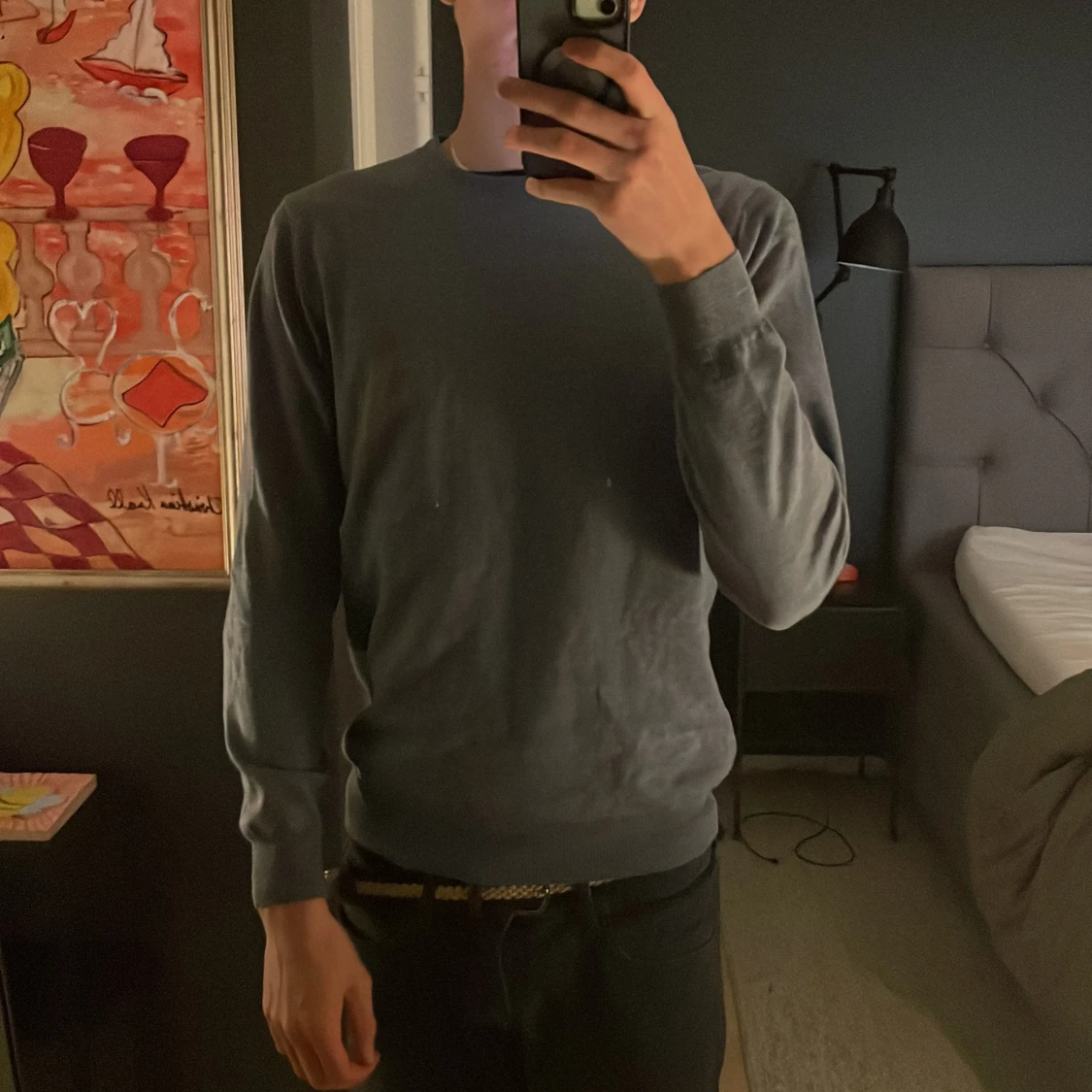 Blå merinoulltröja från Stenströms M - 4