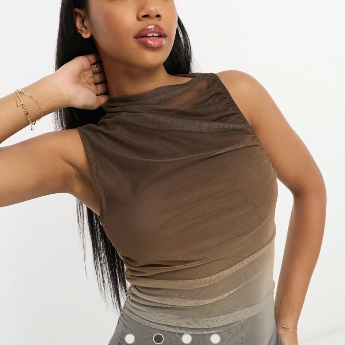 Omlott maxiklänning i mesh med ombre - 1