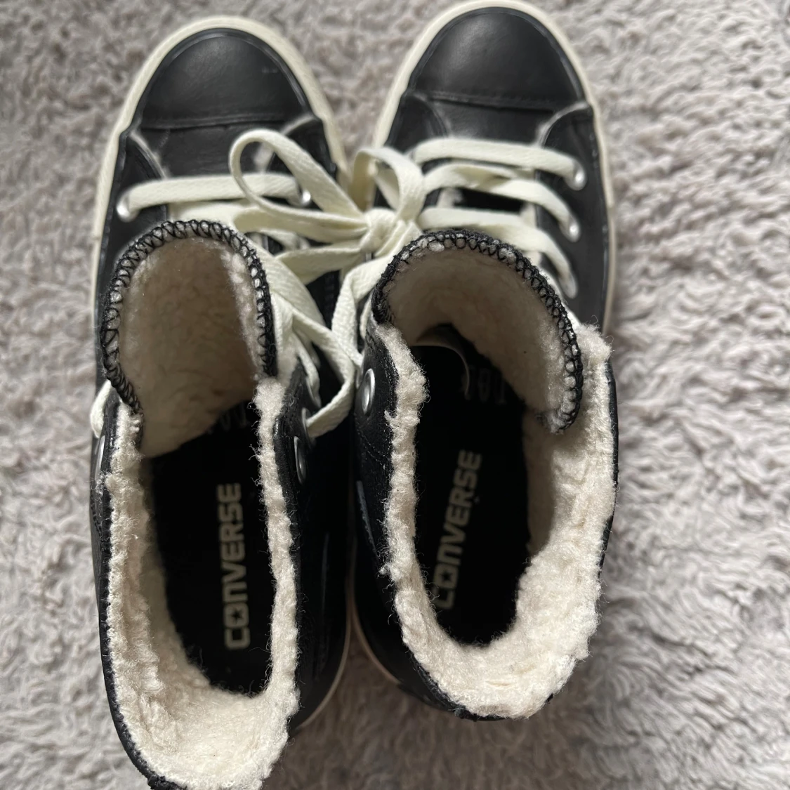 Svarta Converse All Star med foder - 2