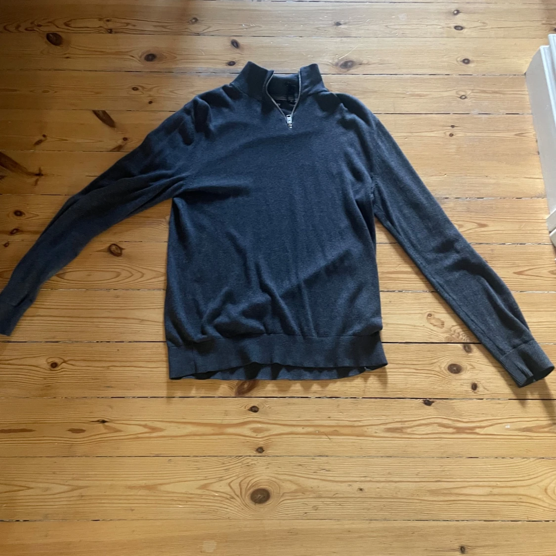 Mörkgrå half zip tröja Jack & Jones