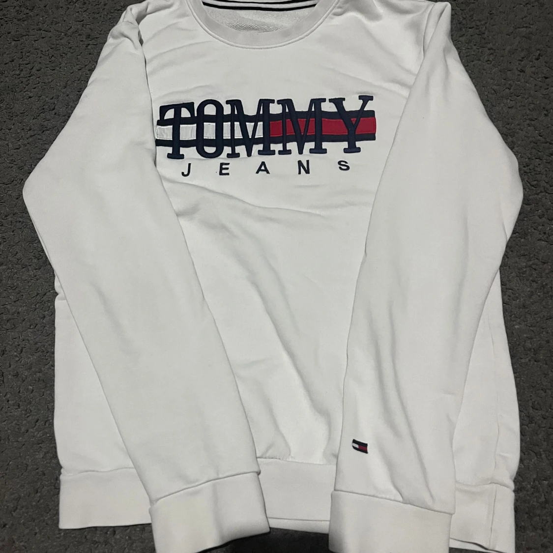 Vit långärmad tröja Tommy Jeans
