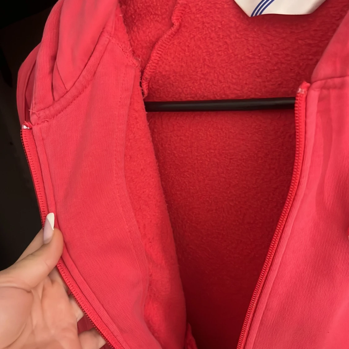 Rosa hoodie från Adidas med dragkedja - 4