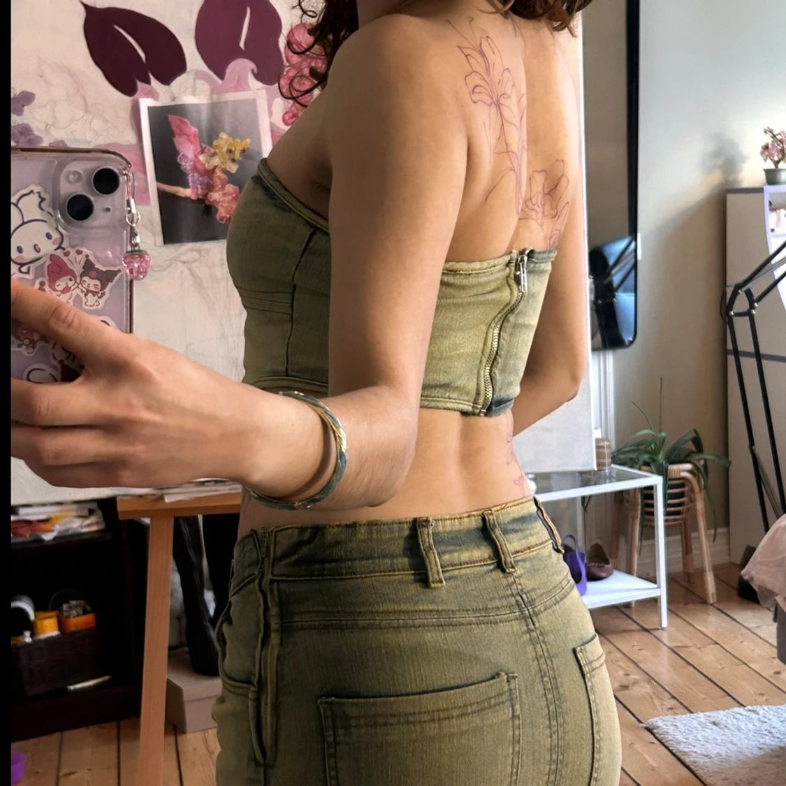 Washed denim topp  - 1